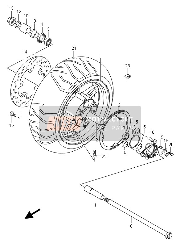 Roue arrière (AN650A)